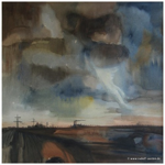 20. Landschaft bei Magdeburg - 1981, 50 x 60