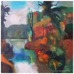 9.	Parklandschaft - Acryl / Leinwand, 1993, 100 x 80 (privatbesitz)